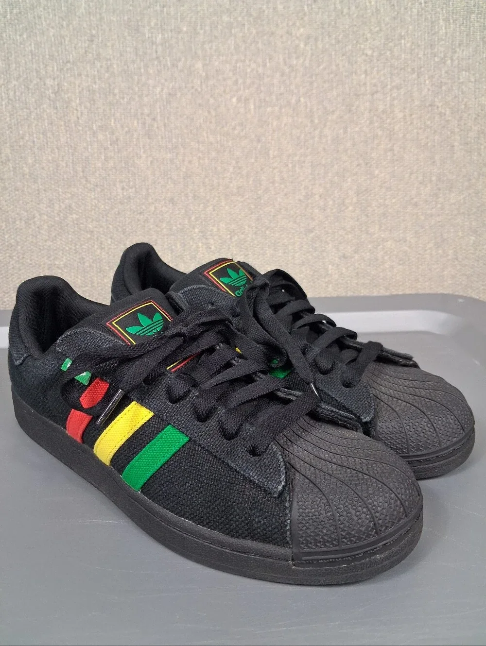 Adidas Superstar II Hemp Rasta Sneakers Mens Size 11 Black Red Yellow Green